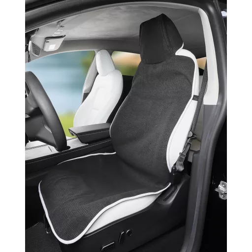 Husă de protecție pentru scaun auto EVMODS, impermeabilă, material tip prosop, prietenoasă cu câinii