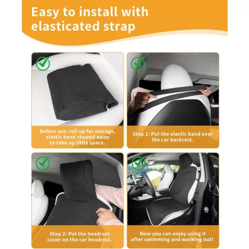 Husă de protecție pentru scaun auto EVMODS, impermeabilă, material tip prosop, prietenoasă cu câinii