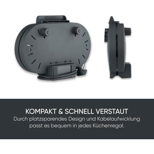 SEVERIN Duo gofrisütő szív alakú gofrihoz, 1200W, PFAS-mentes bevonat, matt fekete