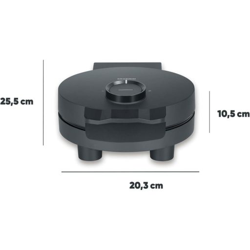 SEVERIN szív alakú gofrisütő PFAS-mentes bevonattal, 1000W, fekete/rozsdamentes acél
