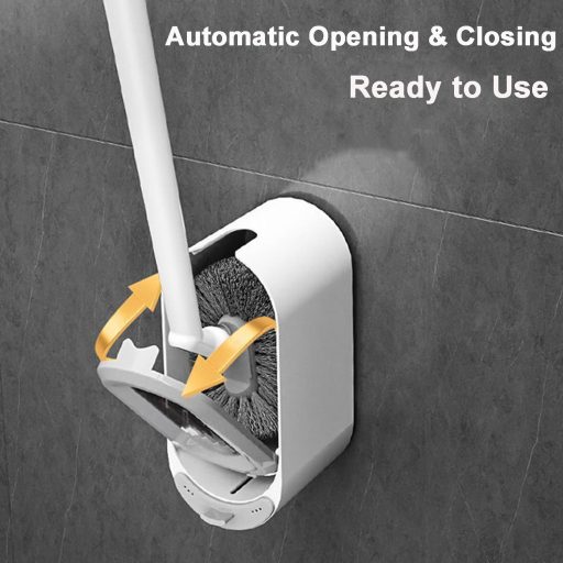 HASA zone WC kefe szett önzáró fedéllel, falra szerelhető tartóval és hosszú nyéllel