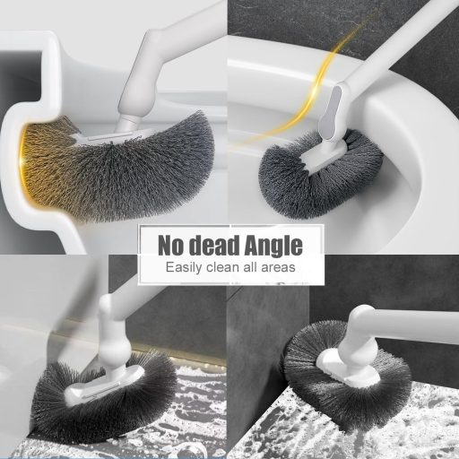 HASA zone WC kefe szett önzáró fedéllel, falra szerelhető tartóval és hosszú nyéllel