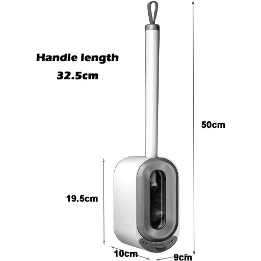 HASA zone WC kefe szett önzáró fedéllel, falra szerelhető tartóval és hosszú nyéllel
