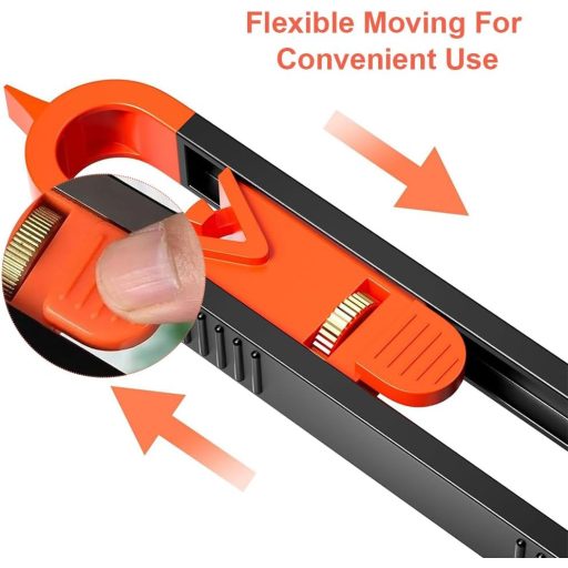 Șablon de contur Helweet cu blocare, 2 bucăți, pentru măsurarea și copierea lemnului