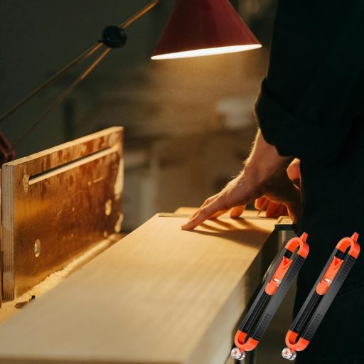 Șablon de contur Helweet cu blocare, 2 bucăți, pentru măsurarea și copierea lemnului