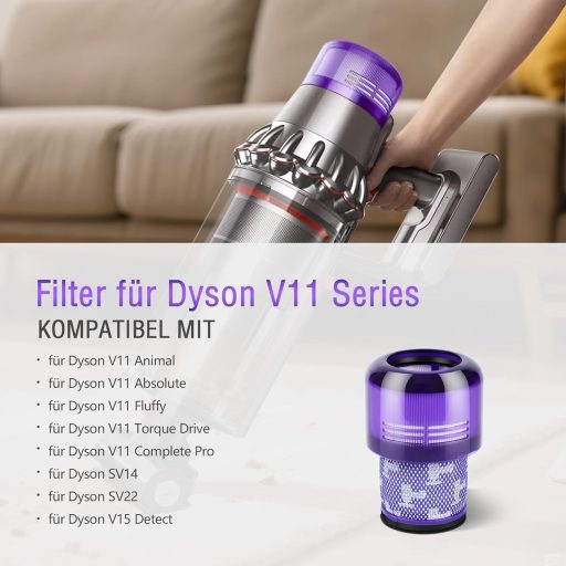 Elalove porszívó szűrő V11 V15 SV14 SV17 SV22 csere filter tisztító kefével