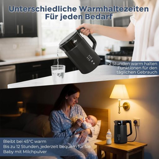 Bear 1.7L Elektromos Vízforraló 6 Hőmérséklet Beállítás Rozsdamentes Acél