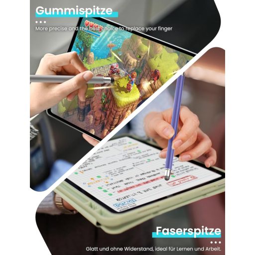 MEKO 3az1-ben mágneses stylus toll szürke/lila iPhone iPad Samsung Huawei