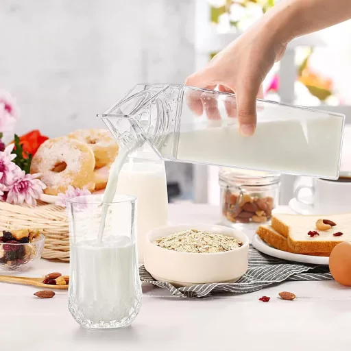 Yudobliss 1000ml Tejkarton Palack 2db Átlátszó Újrahasználható Italtartó
