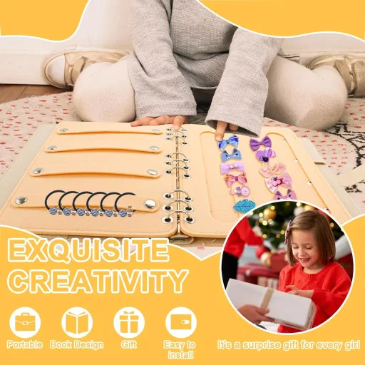 gexuamz Hajcsatt Tároló Szerveződoboz Lányoknak, Hordozható Hajcsipesz Organizer Utazáshoz