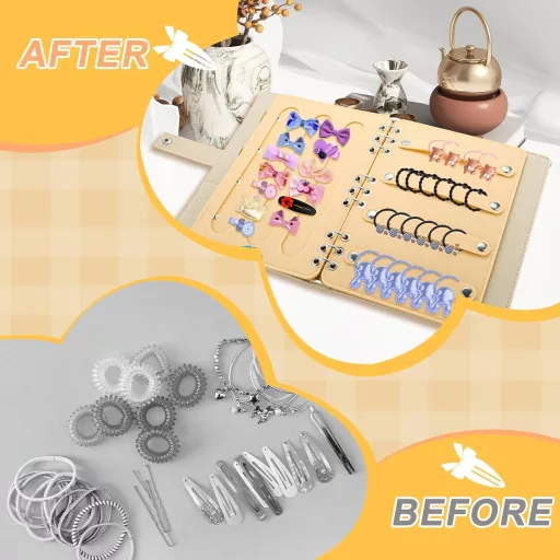 Organizator cutie depozitare agrafe de păr fete, portabil, pentru călătorii