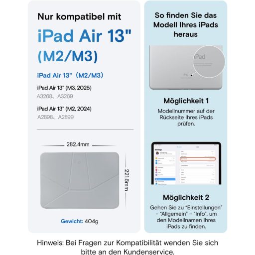 MOFT Dynamic Folio 13 hüvelyk iPad Air M4/M3/M2 mágneses tok állvánnyal és 20+ nézési szöggel