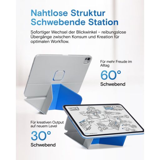 MOFT Dynamic Folio 13 hüvelyk iPad Air M4/M3/M2 mágneses tok állvánnyal és 20+ nézési szöggel