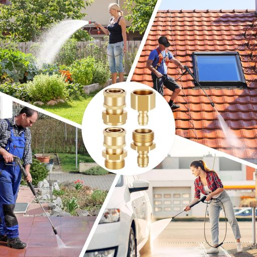 Set de 4 adaptoare pentru curățitor cu presiune Zocipro M22, cuplaj rapid, 5000 PSI