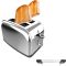 Cecotec Toastin' time 850 Inox Essential függőleges kenyérpirító 850W, dupla hosszú nyílás, automata kikapcsolás