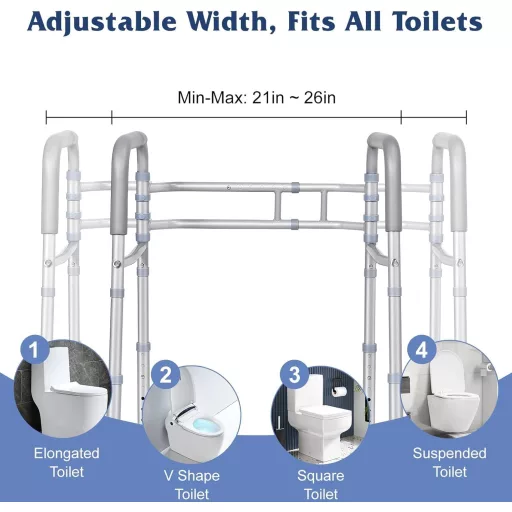 LOLLIDO WC bidet támogatókerete állítható zuhanykarral fürdőszobához