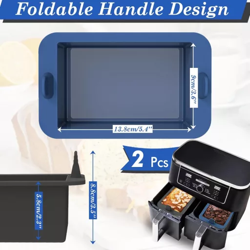 Webake szilikon kenyérsütő forma légfriteuzhez 2 db 500g kenyér és sütemény sütéshez