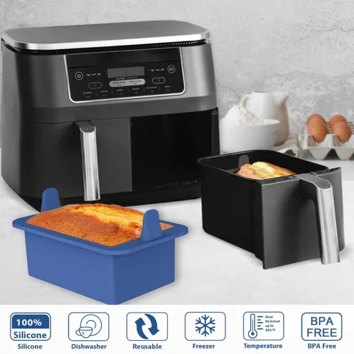 Webake szilikon kenyérsütő forma légfriteuzhez 2 db 500g kenyér és sütemény sütéshez