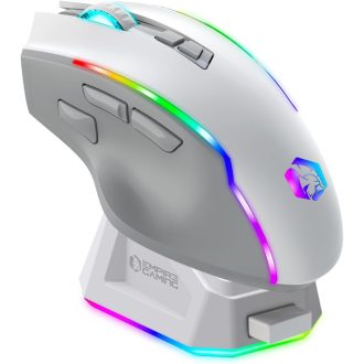   EMPIRE GAMING RF908 Wireless Egér Töltőállomással RGB 10000DPI 8 Gomb Fehér