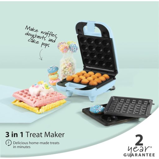 Giles & Posner 3 az 1-ben mini sütemény készítő gép - fánk, cake pop, gofri