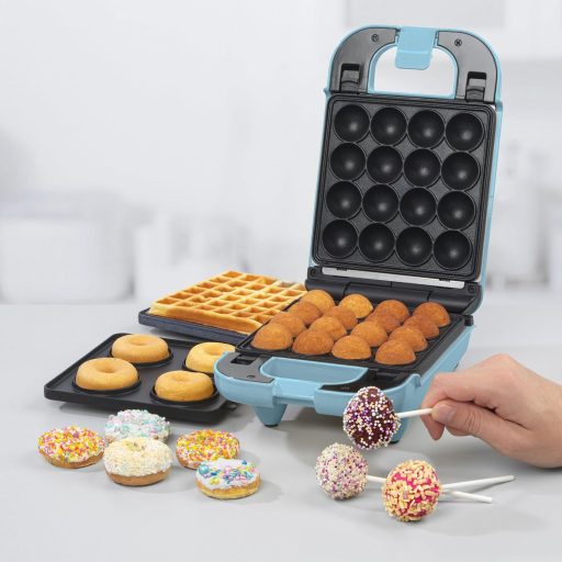 Giles & Posner 3 az 1-ben mini sütemény készítő gép - fánk, cake pop, gofri