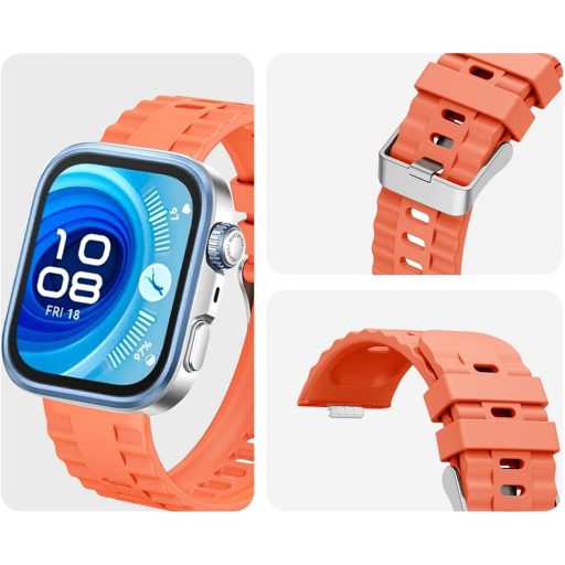 GIOPUEY Huawei Watch Fit 4/Fit 4 Pro/Fit 3 szilikon szíj lila, lélegző, kopásálló