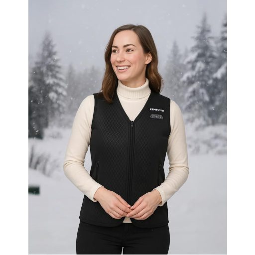KEMIMOTO Női Fűthető Mellény 6 Zónás Fűtéssel USB Elektromos Téli Dzseki