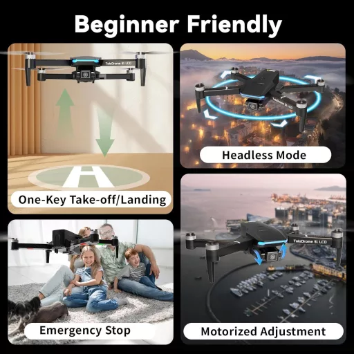 Toladrone TD31LCD összecsukható drón kamerával, LCD kijelzővel és távirányítóval