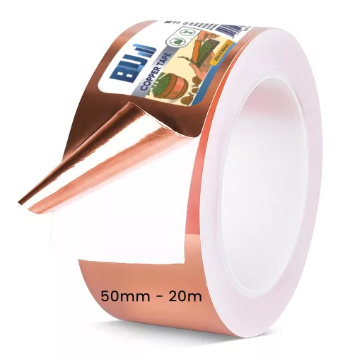 Generisch Vezetőképes Réztapasz 50mm x 20m Csigavédelem Dupla Ragasztós
