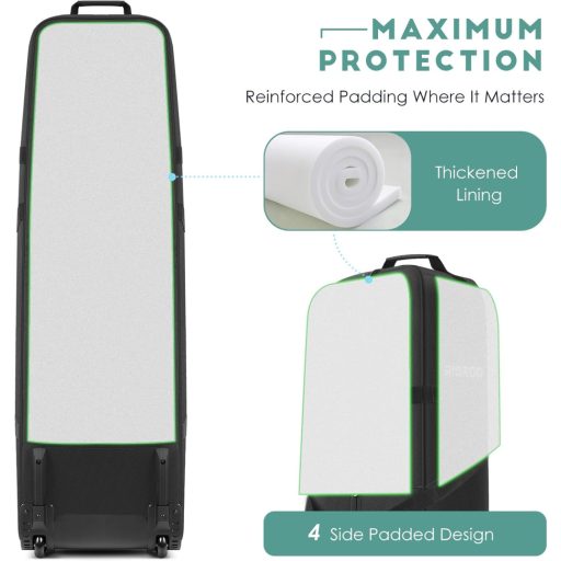 RIOROO Golf Utazótáska Kerekekkel 900D Oxford Vízálló Golfütő Táska