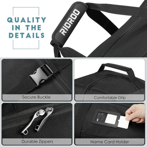 Geantă de voiaj pentru golf RIOROO cu roți, geantă impermeabilă pentru crose de golf din material Oxford 900D