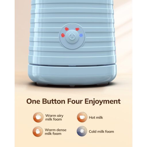 Morpilot 4az1-ben elektromos tejhabosító, automata forró és hideg tejhez, latte cappuccino