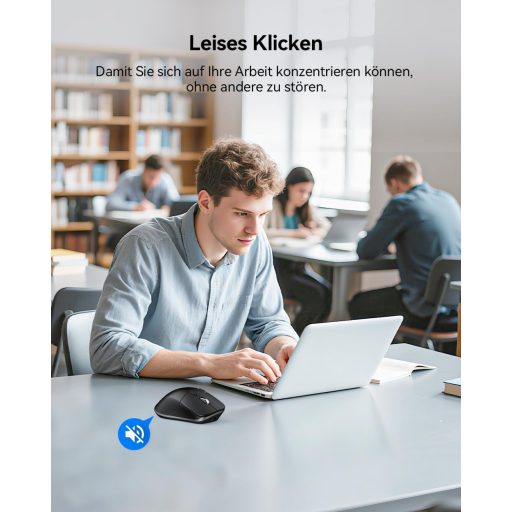 TECKNET Bluetooth Vezeték Nélküli Egér BT 5.0 Ergonomikus 4800 DPI Csendesen Működő