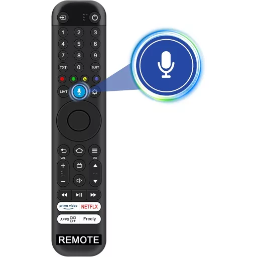 VINABTY Hangvezérlésű Távirányító TCL 4K Ultra HD HDR Smart LED TV-hez - Kompatibilis 43PF650K 50PF650K 55PF650K 65PF650K 75T6C-UK 85T6C-UK