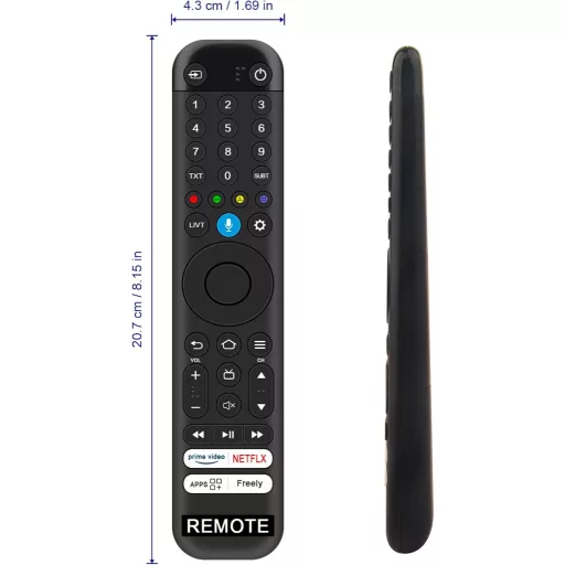 VINABTY Hangvezérlésű Távirányító TCL 4K Ultra HD HDR Smart LED TV-hez - Kompatibilis 43PF650K 50PF650K 55PF650K 65PF650K 75T6C-UK 85T6C-UK