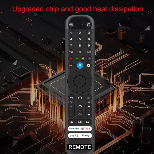 VINABTY Hangvezérlésű Távirányító TCL 4K Ultra HD HDR Smart LED TV-hez - Kompatibilis 43PF650K 50PF650K 55PF650K 65PF650K 75T6C-UK 85T6C-UK