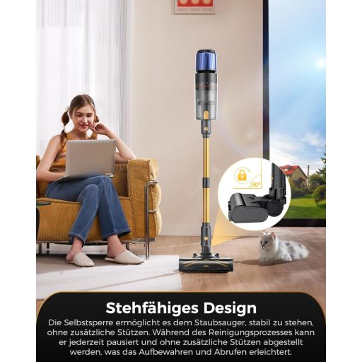 Proscenic P15 Vezeték Nélküli Porszívó 55KPa 580W 70 Perc Futásidő Önálló Állvány LED Kijelző