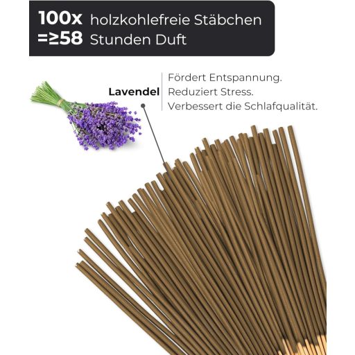 Incensera Levendula Füstölő Pálcika 100db - Természetes Aromaterápia Meditációhoz és Relaxációhoz