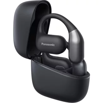   Bezdrôtové slúchadlá Panasonic RB-F10DE-K s otvorenou konštrukciou, Bluetooth 5.4, 25-hodinovou výdržou prehrávania a stupňom krytia IPX4 pre športové využitie