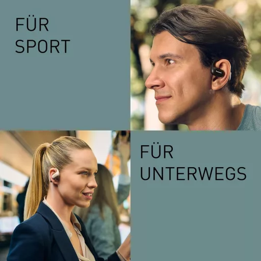 Bezdrôtové slúchadlá Panasonic RB-F10DE-K s otvorenou konštrukciou, Bluetooth 5.4, 25-hodinovou výdržou prehrávania a stupňom krytia IPX4 pre športové využitie