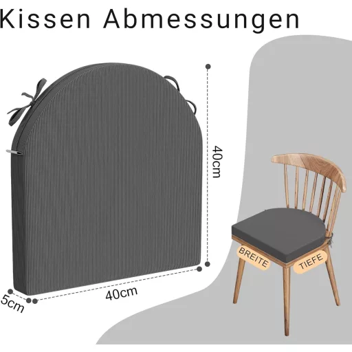 PRIMEPATIO 3002 Ülőpárna szett 2db 50x50cm U alakú sötétszürke