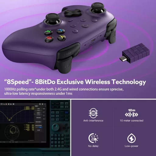 RunSnail 8Bitdo Ultimate 2 Wireless 2.4G PC és Android Kontroller