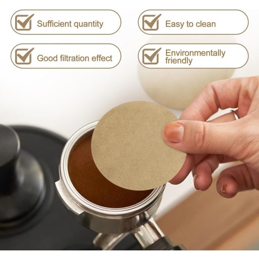 Wosyoodo 600 db kerek kávészűrő papír 64 mm natúr, kompatibilis kávéfőzőkkel