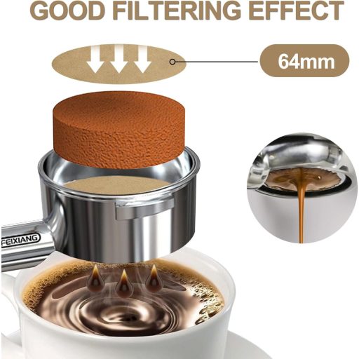 Wosyoodo 600 db kerek kávészűrő papír 64 mm natúr, kompatibilis kávéfőzőkkel