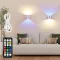 LuminexDesigns LED fali lámpa 2db RGB távirányítós dimmer akkumulátoros - 2er, White