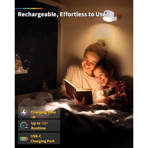 LuminexDesigns LED fali lámpa 2db RGB távirányítós dimmer akkumulátoros - 2er, White
