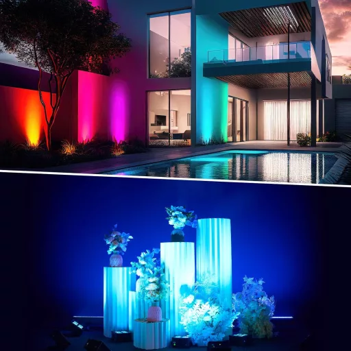 U'King 4x10W LED Party Lampă, 1 bucată, Acumulator, Rezistentă la Apă IP65, RGBWA UV, Lumină Colorată Distractivă cu Telecomandă