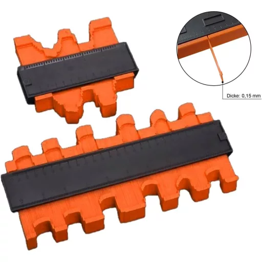 ZCHYTOOL Kontúrsablon 14+25cm Szabálytalan Forma Másolásához Laminált Fa Csempe Padló