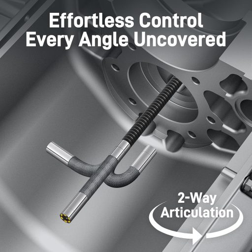 TESLONG Endoszkóp Kamera 5,5mm Flexibilis Inspekciós Csőkamera Mozgatható Fejjel
