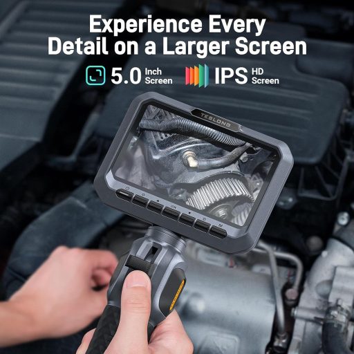 TESLONG Endoszkóp Kamera 5,5mm Flexibilis Inspekciós Csőkamera Mozgatható Fejjel